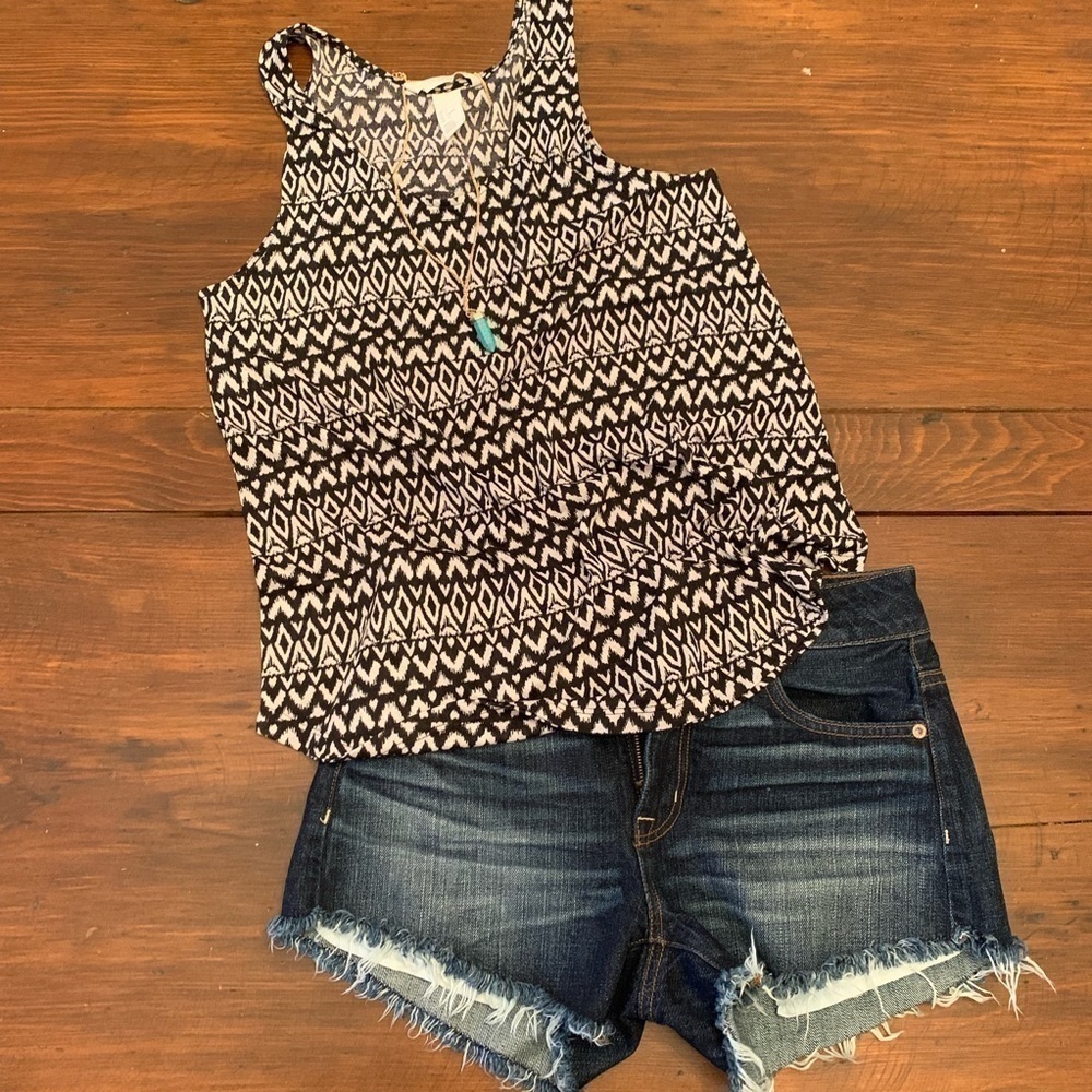 Black Tribal Tank Top